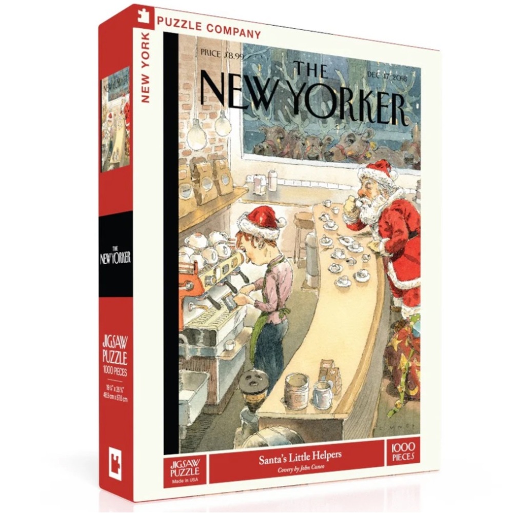 LIKE NEW The New Yorker Puzzle Santa’s Little Helpers 1000 Pieces